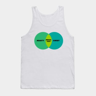 Breakfast: Hearty or sweet Venn Diagram Tank Top